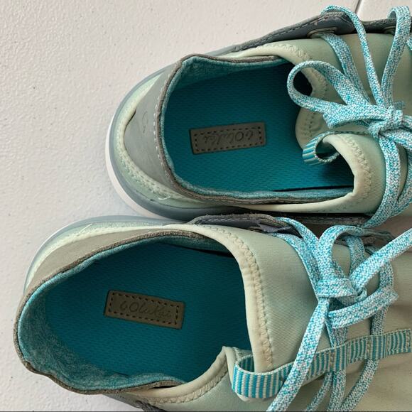 Olukai Mikili Blue Water Shoes Slip On Sneakers Foldable Back - Picture 6 of 6